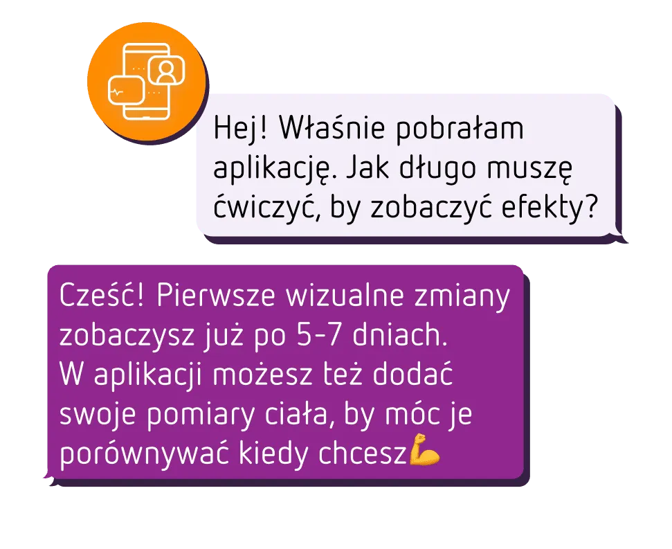 Ekran czatu z dietetykiem w aplikacji OXY