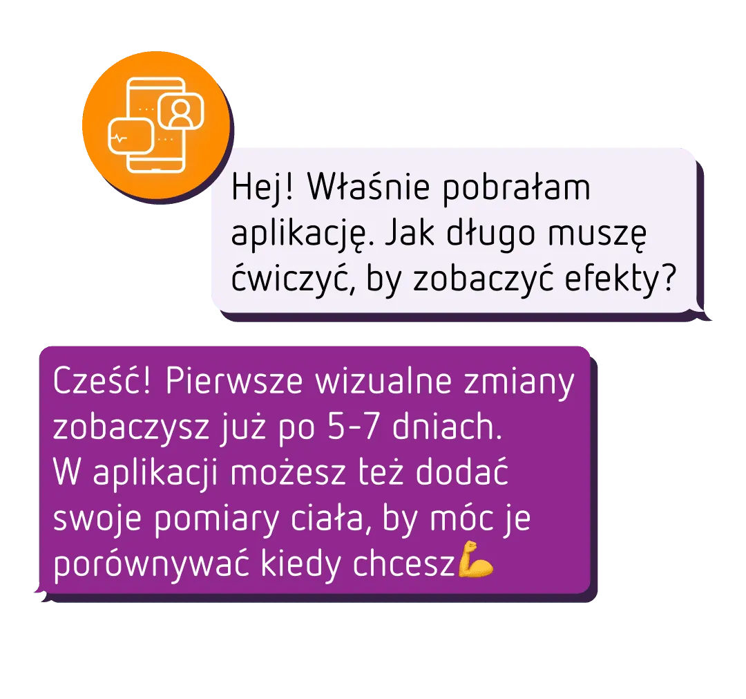 Ekran czatu z dietetykiem w aplikacji OXY (wersja mobilna)