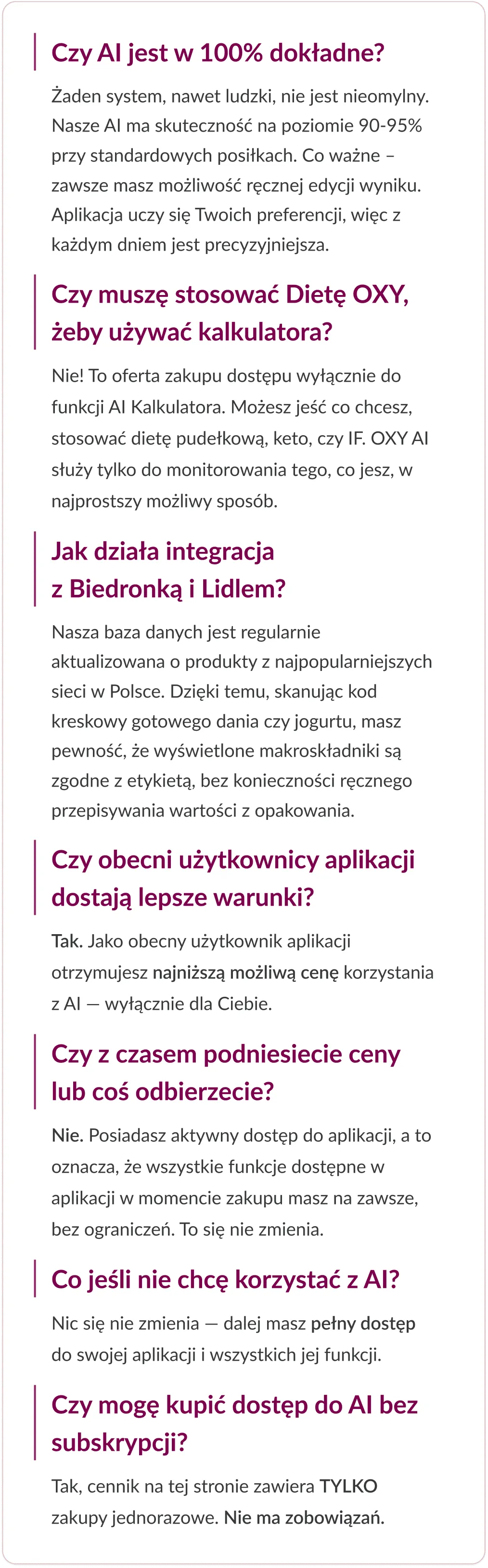 Sekcja pytań i odpowiedzi o Diecie OXY — część 2 (wersja mobilna)